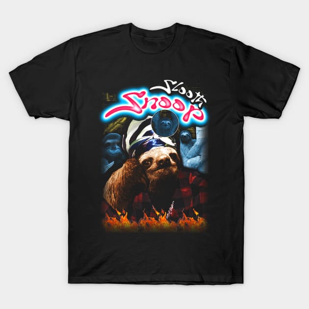 Snoop sloth vintage 90s bootleg design T-Shirt by BVNKGRAPHICS